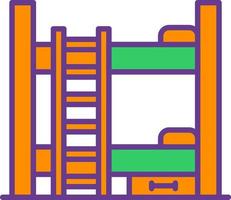 Bunk Bed Creative Icon Design vector