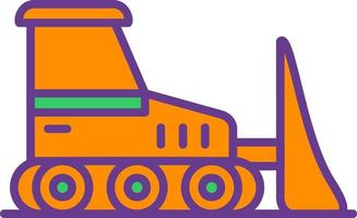 Bulldozer Creative Icon Design vector