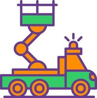 Ladder Truck Creative Icon Design vector