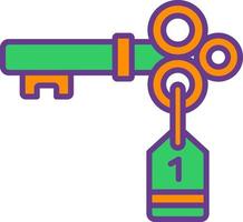 diseño de icono creativo de llave de puerta vector