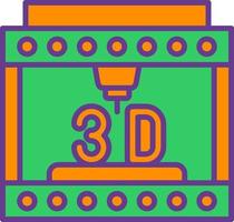 diseño de icono creativo de impresión 3d vector