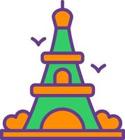 Eiffel Tower Creative Icon Design vector