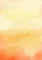 Beautiful orange watercolor background. Vertical abstract painting background. Hand-painted texture vector