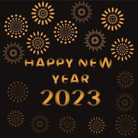 Happy new year card with greeting inscription. Simple minimalist new year banner design. vector