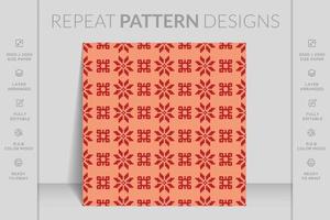 Snowflakes with different ornaments. Merry Christmas seamless pattern with geometric motifs. vector