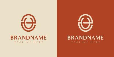 Letter ZU or UZ Oval Logo, suitable for any business with Su or US initials. vector