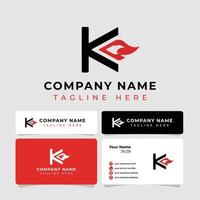 Letter K Fire Logo, suitable for any business related to Fire with K initials. vector