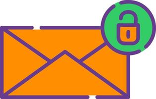 desbloquear el diseño de iconos creativos de correo electrónico vector