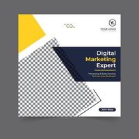 Digital marketing social media post business webinar for social media story, business post or stories banner template geometric shape design for attractive abstract elements post background space vector