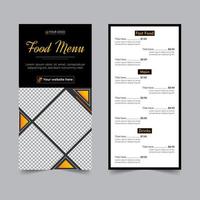 food flyer for restaurant menu card design, cooking recipe for fast food, burger or cocktail party, food poster business dl flyer template vector