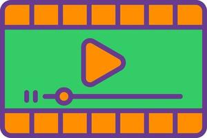 diseño de icono creativo de reproductor de video vector