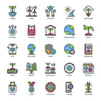 Mother Earth Day icon pack for your website design, logo, app, and user interface. Mother Earth Day icon filled color design. Vector graphics illustration and editable stroke.