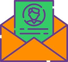 diseño de icono creativo de correo electrónico de contacto vector