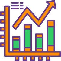 Line Chart Creative Icon Design vector