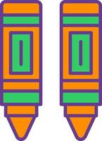 Crayon Creative Icon Design vector