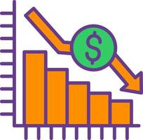 Bar Graph Creative Icon Design vector