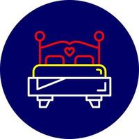 Double Bed Creative Icon Design vector