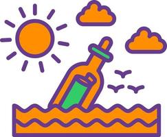 Message In A Bottle Creative Icon Design vector