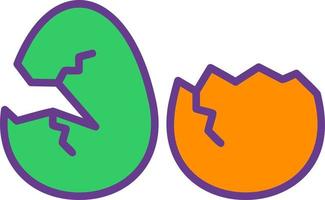 diseño de icono creativo de huevos rotos vector