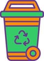 diseño de icono creativo de papelera de reciclaje vector