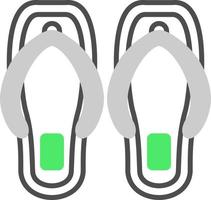 diseño de icono creativo de chanclas vector