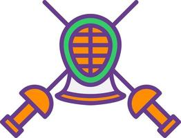Fencing Creative Icon Design vector