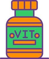 diseño de icono creativo de vitaminas vector