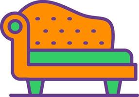 Chaise Longue Creative Icon Design vector