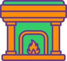 Fireplace Creative Icon Design vector