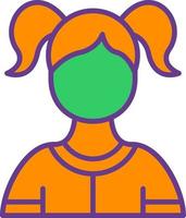 Girl Creative Icon Design vector