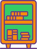 Bookshelf Creative Icon Design vector