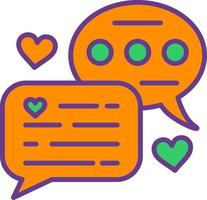 Love Chat Creative Icon Design vector