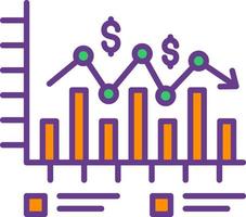 Bar Chart Creative Icon Design vector