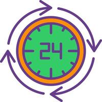 24 Hours Creative Icon Design vector