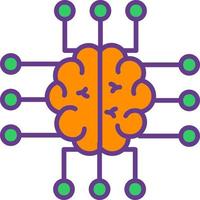 diseño de icono creativo de neuroimagen vector