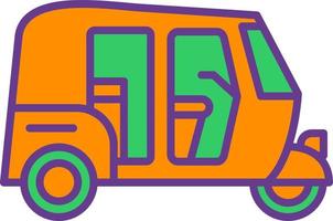 Rickshaw Creative Icon Design vector