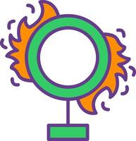 diseño de icono creativo de anillo de fuego vector