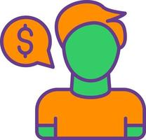 Thinking Money Creative Icon Design vector