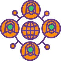 Global Network Creative Icon Design vector