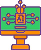 Artificial Intelligence Creative Icon Design vector