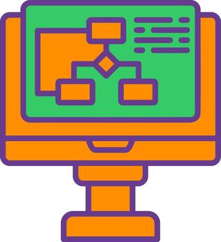 diseño de icono creativo de algoritmo vector