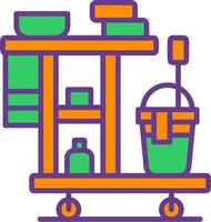 Cleaning Cart Creative Icon Design vector