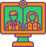 Online Interview Creative Icon Design vector