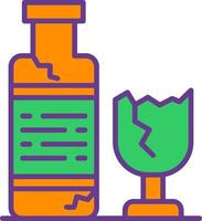 diseño de icono creativo de botella de vidrio vector