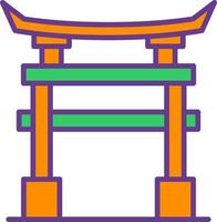 Torii Gate Creative Icon Design vector
