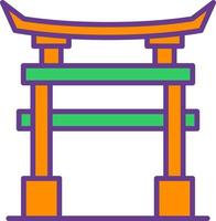 diseño de icono creativo de puerta torii vector