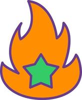 On Fire Creative Icon Design vector