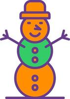 Snowman Creative Icon Design vector