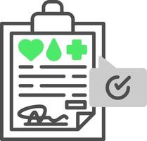 diseño de icono creativo de registro médico vector