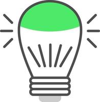diseño de icono creativo de lámpara led vector